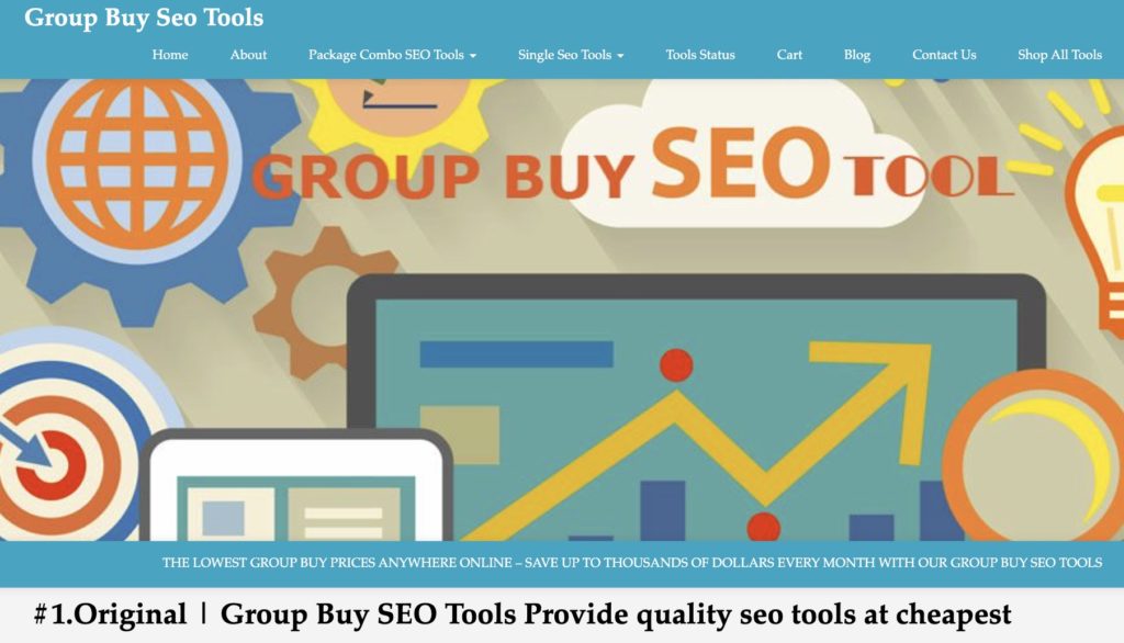 Group Buy SEO Tools Review Homepage